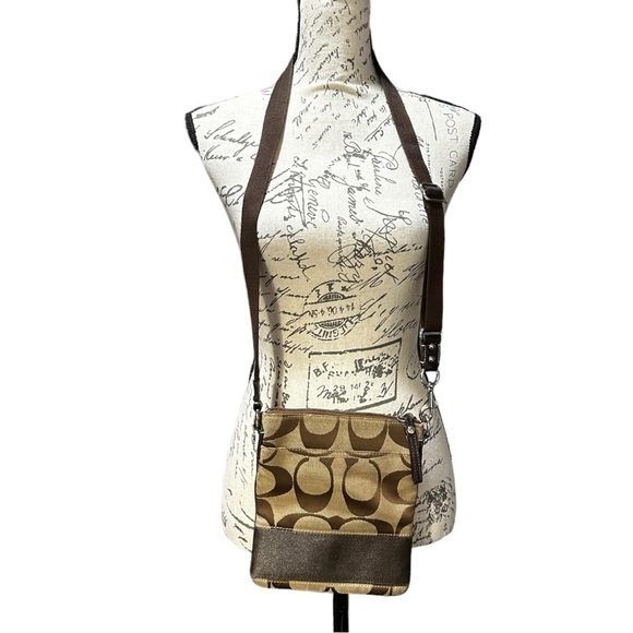 Coach Logo C Canvas Crossbody Bag - Picture 3 of 7